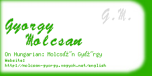 gyorgy molcsan business card